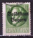 [Overprinted "Volksstaat Bayern", type N1]