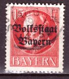 [Overprinted "Volksstaat Bayern", type N4]