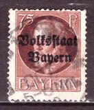 [Overprinted "Volksstaat Bayern", type N12]