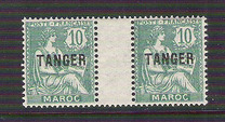 [Inscription: "MAROC" - Overprinted "TANGER, type B1]