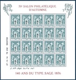 [The 70th Anniversary of the Salon Philatélique d'Automne - The 140th Anniversary of the Pax and Mercur Type Stamps, 类型 L45]