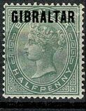 [Queen Victoria, 1819-1901 - Bermuda Stamps Overprinted "GIBRALTAR" in Black, type A]