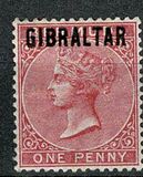 [Queen Victoria, 1819-1901 - Bermuda Stamps Overprinted "GIBRALTAR" in Black, type A1]