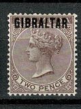 [Queen Victoria, 1819-1901 - Bermuda Stamps Overprinted "GIBRALTAR" in Black, type A2]