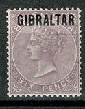 [Queen Victoria, 1819-1901 - Bermuda Stamps Overprinted "GIBRALTAR" in Black, type A6]