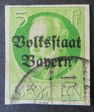 [Overprinted "Volksstaat Bayern", type N1]