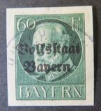 [Overprinted "Volksstaat Bayern", type N11]