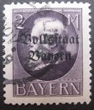 [Overprinted "Volksstaat Bayern", type N15]