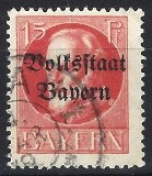 [Overprinted "Volksstaat Bayern", type N4]