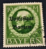 [Overprinted "Volksstaat Bayern", type N18]