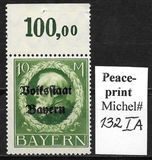 [Overprinted "Volksstaat Bayern", type N18]