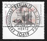 [The 100th Anniversary of the Death of Heinrich Hertz, Physicist, type BEA]