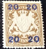 [No.62 Overprinted New Value, type X1]