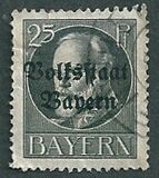 [Overprinted "Volksstaat Bayern", type N6]