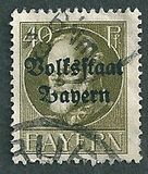 [Overprinted "Volksstaat Bayern", type N9]