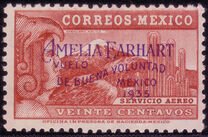 [Issue of 1935 Overprinted "AMELIA EARHART - VUELO DE BUENA VOLUNTAD - MEXICO - 1935", type GY]