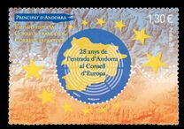 [The 25th Anniversary of Andorra in the Council of Europe, type XU]