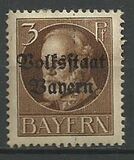 [Overprinted "Volksstaat Bayern", type N]