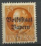 [Overprinted "Volksstaat Bayern", type N8]
